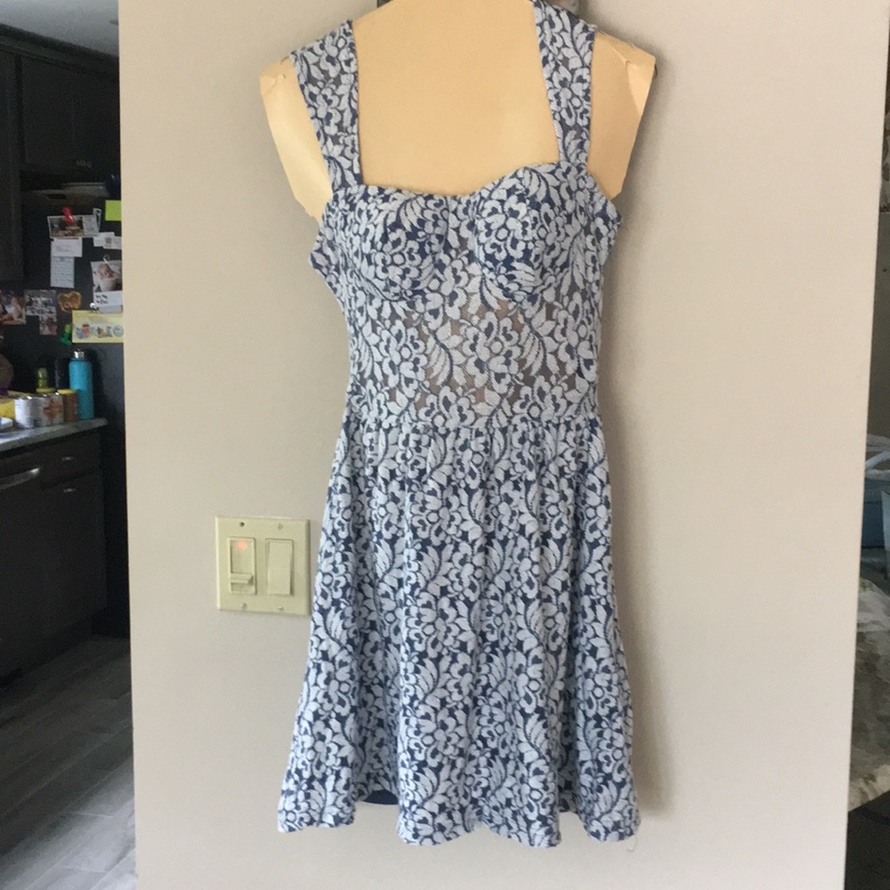 Summer Dress with sheer midriff and back.l